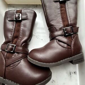 Thereabouts Size 5 Kids Brown Buckle Ankle Boots